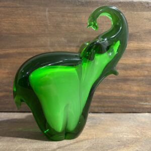 Midcentury Glass Elephant