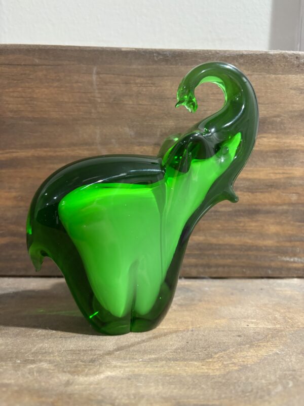 Midcentury Glass Elephant